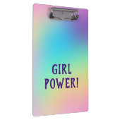 Mädchen Power! Pastel Rainbow Klemmbrett (Rechts)