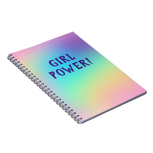 Mädchen Power! Pastel Rainbow-Notebook Notizblock (Rechte Seite)