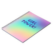 Mädchen Power! Pastel Rainbow-Notebook Notizblock (Linke Seite)