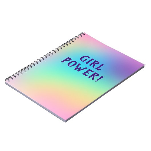 Mädchen Power! Pastel Rainbow-Notebook Notizblock (Linke Seite)