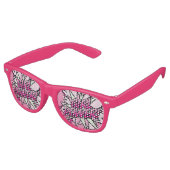 MÄDCHEN POWER Pink Fun Modern Partybrille (Schrägansicht)