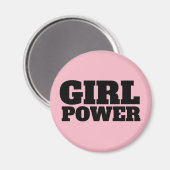 MÄDCHEN, POWER, Pink MAGNETS Magnet (Vorderseite/Rückseite)
