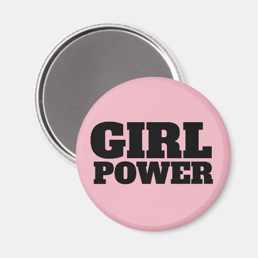 MÄDCHEN, POWER, Pink MAGNETS Magnet (Vorderseite/Rückseite)