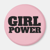MÄDCHEN, POWER, Pink MAGNETS Magnet (Vorne)