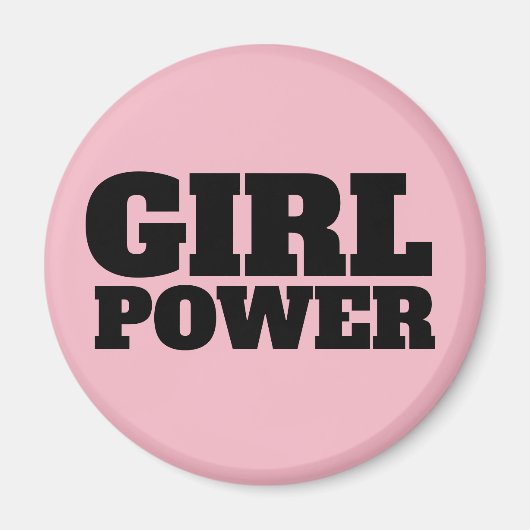 MÄDCHEN, POWER, Pink MAGNETS Magnet (Vorne)