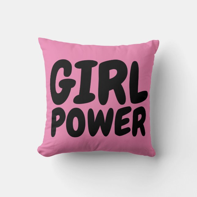 MÄDCHEN POWER PINK PILLOWS KISSEN (Vorderseite)