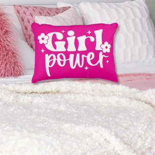 Mädchen-Power-Rosa-Akzentkissen Dekokissen