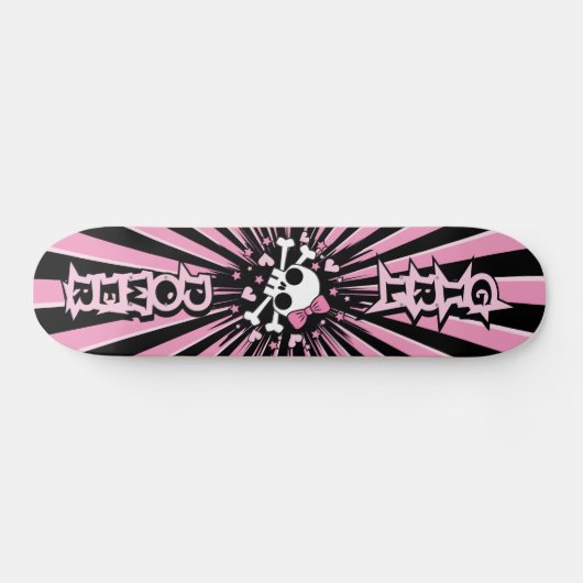 Mädchen-Power-Schädel Skateboard (Horizontal)