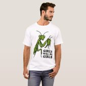 Mädchen Praying Mantis T-Shirt (Vorne ganz)