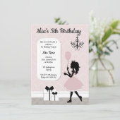 Mädchen-Prinzessin Invite, Tee-Party Einladung (Stehend Vorderseite)