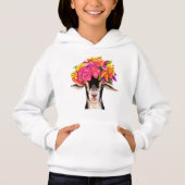 Mädchen Pullover Hoodie Posey, die Ziege (Vorderseite)