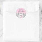 Mädchen Punkte Baby Shower Aufkleber (Tasche)
