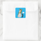 Mädchen Quadratischer Aufkleber (Tasche)