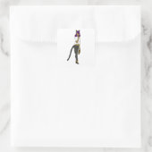 Mädchen Quadratischer Aufkleber (Tasche)