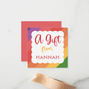 Mädchen Rainbow Birthday Geschenkkarte Mitteilungskarte