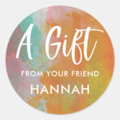 Mädchen Rainbow Birthday Stickers (Vorderseite)