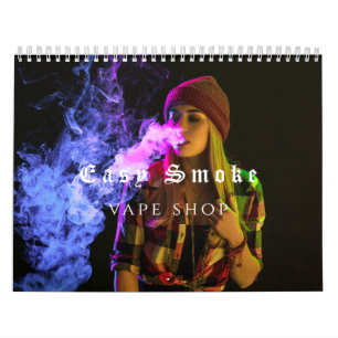Mädchen Rauch Vape Shop Geschäft Kalender