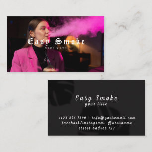 Mädchen Rauch Vape Shop Geschäftskarte Visitenkarte