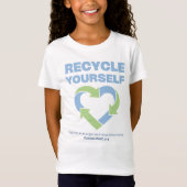 Mädchen Recycelte sich selbst Shirt (Vorderseite)