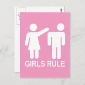 Mädchen-Regel Postkarte (Vorne/Hinten)