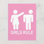 Mädchen-Regel Postkarte (Vorderseite)