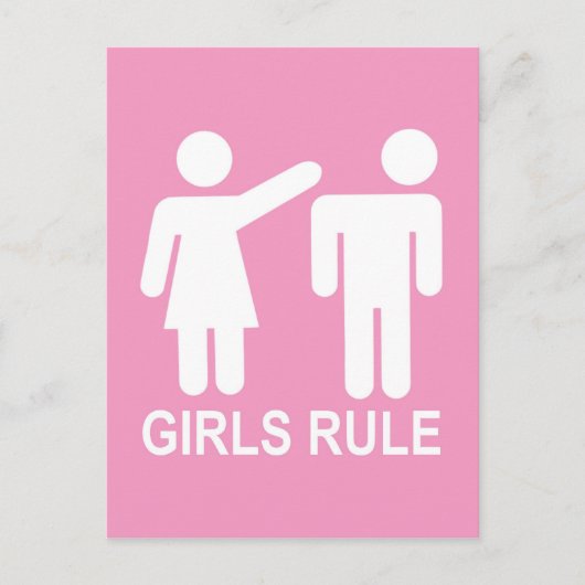 Mädchen-Regel Postkarte (Vorderseite)