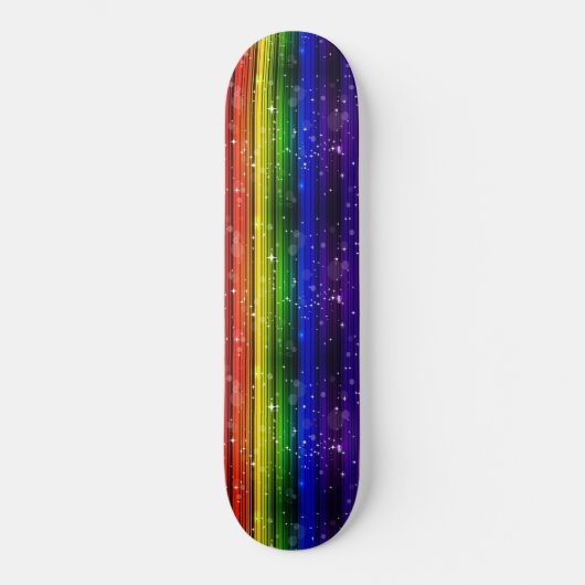 Mädchen-Regenbogen-Schein Skateboard (Vorderseite)