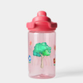 Mädchen Regenbogen Schmetterling Kinder Personalis Trinkflasche (Rückseite)