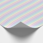 Mädchen Regenbogen Streifen Geschenkpapier (Ecke)