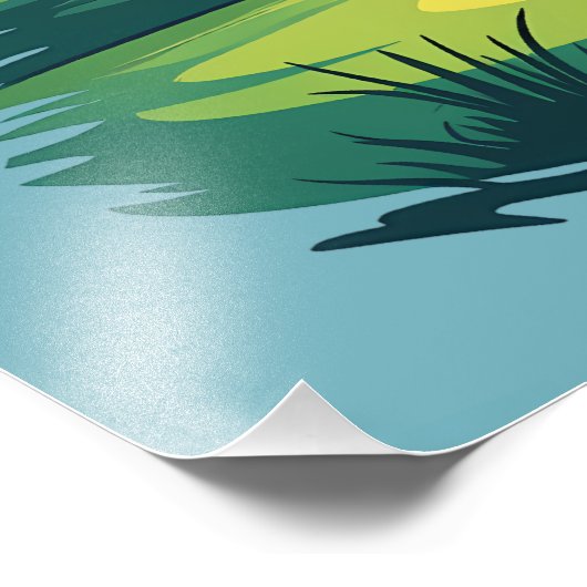 Mädchen regieren den Kurs Retro Golf Illustration Fotodruck (Ecke)