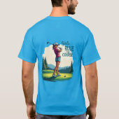 Mädchen regieren den Kurs Retro Golf Illustration T-Shirt (Rückseite)