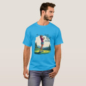 Mädchen regieren den Kurs Retro Golf Illustration T-Shirt (Vorne ganz)