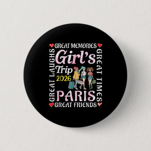 Mädchen Reise 2026 Paris Tolle Freunde Urlaub Reis Button