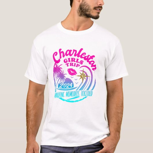 Mädchen Reise Charleston T-Shirt (Vorderseite)