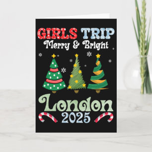 Mädchen Reise Frohe Weihnachten in London Urlaub Karte