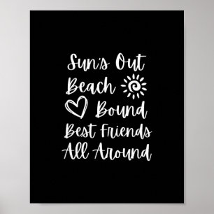 Mädchen Reise Kreuzfahrt Urlaub Sonnen Aus Strand Poster