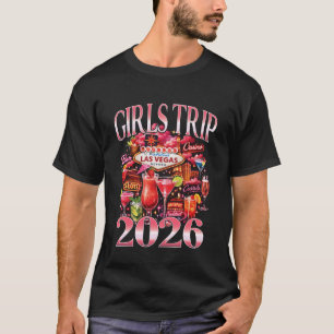 Mädchen Reise Las Vegas 2026 Urlaubsfeier Freunde T-Shirt