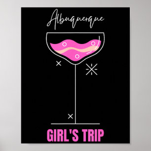 Mädchen Reise Strand Getränk Albuquerque New Mexic Poster