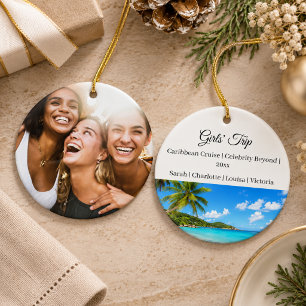 Mädchen-Reise-Urlaub-Foto Keramik Ornament
