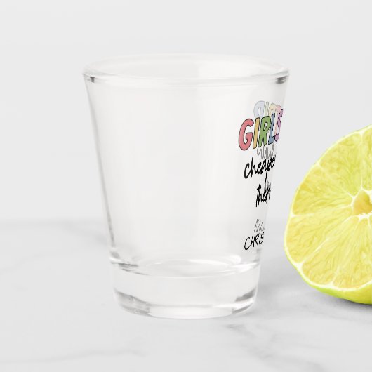 Mädchen reisen billiger als Therapie | Girl-Wochen Schnapsglas (Links)