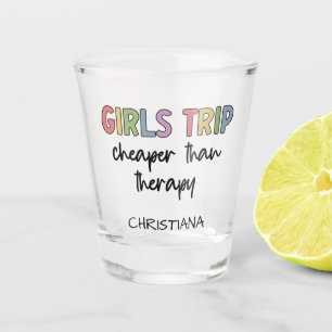 Mädchen reisen billiger als Therapie Girl-Wochen Schnapsglas