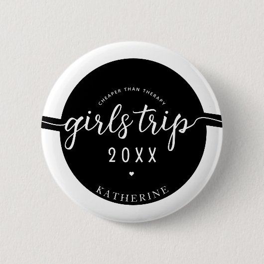 Mädchen reisen billiger als Therapieferien Button (Vorderseite)