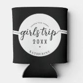 Mädchen reisen billiger als Therapieferien Dosenkühler (Rückseite)