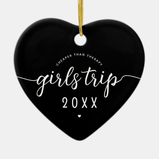 Mädchen reisen billiger als Therapieferien Keramik Ornament (Vorne)