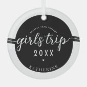 Mädchen reisen billiger als Therapieferien Ornament Aus Glas (Vorderseite)