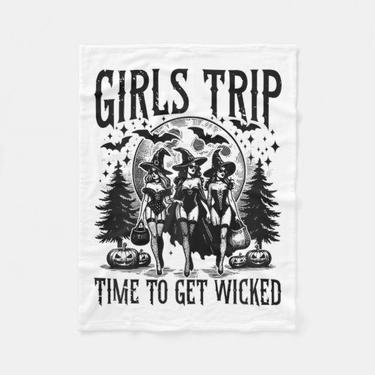 Mädchen reisen Salem Time zu schlechten Ghouls Hal Fleecedecke (Vorderseite)