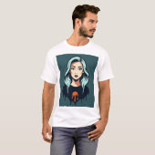 Mädchen reißt T-Shirt (Vorne ganz)