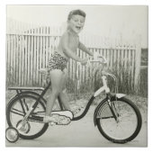 Mädchen-Reitfahrrad Fliese (Vorderseite)