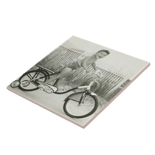 Mädchen-Reitfahrrad Fliese (Seite)