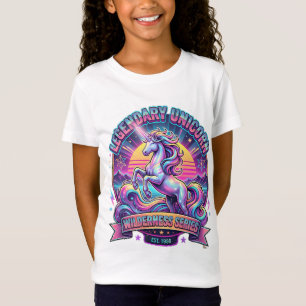 Mädchen Retro Legendäres Einhorn & Sterne T-Shirt
